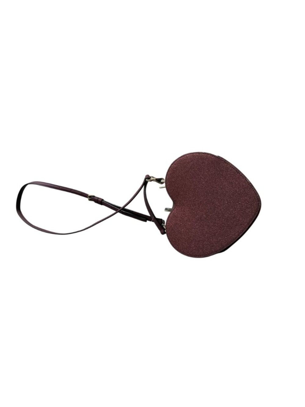 KATE SPADE Burgundy Glitter Love Shack Heart Crossbody Bag - Picture 12 of 14